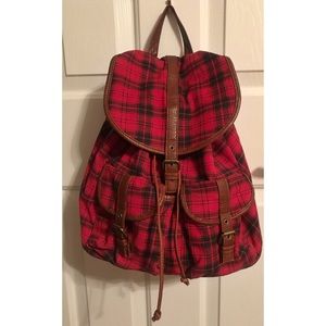 Red Plaid Backpack